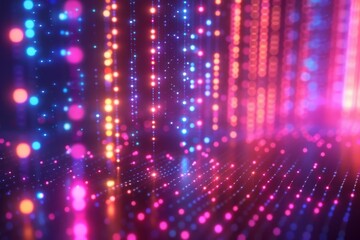 Digital Binary Technology Background created with Generative AI