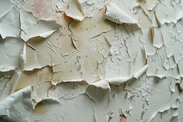 Wall Mural - A close-up shot of peeling paint on a wall