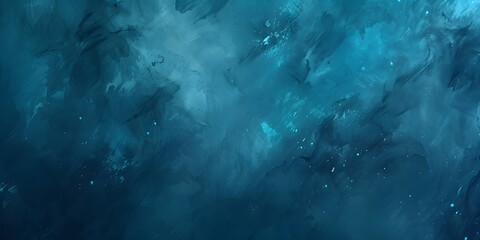 Wall Mural - abstract teal watercolor background with dark blue stormy clouds ai generative