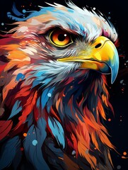 Striking Eagle Vector T-Shirt Design