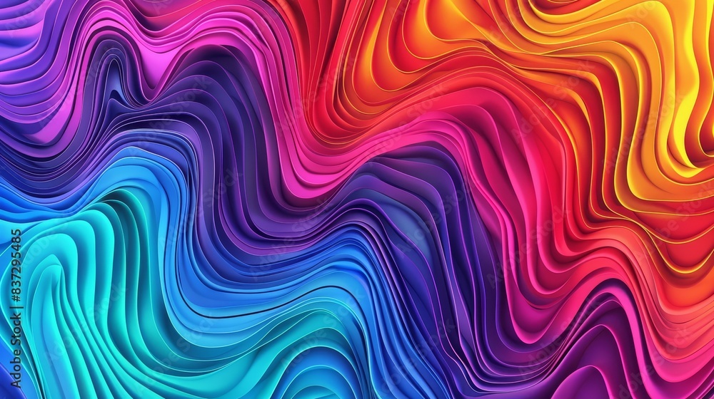Happy Pride Month abstract design with colorful lines, capturing the ...