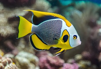 A view of an Angel Fish in the sea