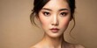 © joompon - Natural make-up look on Asian woman against soft beige background