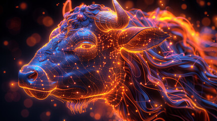 image of a zodiac taurus background