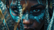 © ismel leal - Retrato de una mujer bella perteneciente a una tribu africana.