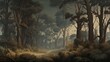 © Helen - old forest wallpaper trees background modern decoreting wallpaper 3d