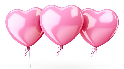 Wall Mural - heart shaped balloons