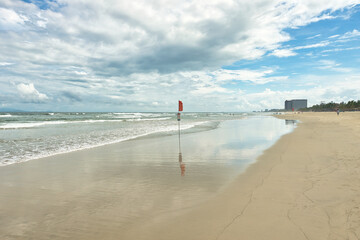 Danang My Khe city beach in the centre of Da Nang city in Vietnam. It is a beautiful Beach on the Shores of the South China Sea, Vietnam