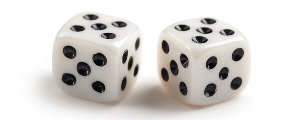 Game of chance gambling concept. Dice of luck with white background, featuring colorful dice in motion, symbolizing randomness and probability.