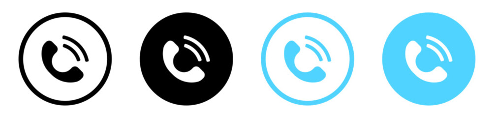 Leinwandbilder - Phone call icon answer and accept call icon buttons , Contact us telephone sign - communication icons