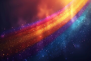 Wall Mural - abstract rainbow gradient galaxy with sparkling stars, symbolizing wonder and creativity, set agains