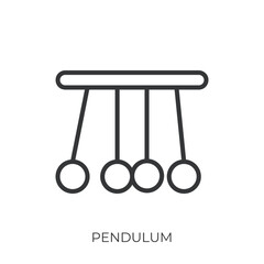 Sticker - pendulum icon. line single icon on transparent background