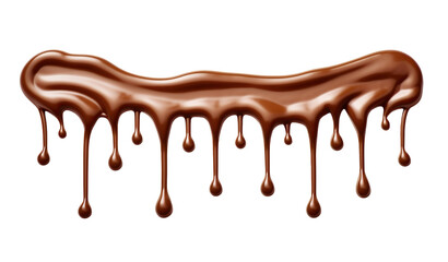 Wall Mural - Chocolate melted dripping border.  cut out on transparent	