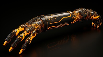 Wall Mural - Detailed Arm with Glowing Circuits
