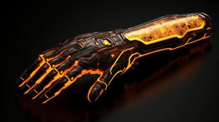 Wall Mural - Luminous Joints in a Detailed Robotic Arm