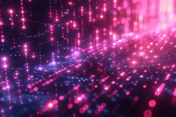 Digital Binary Technology Background created with Generative AI