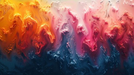 Wall Mural - Vibrant Abstract Fluid Art
