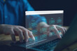 © Looker_Studio - Agile software development or project management using kanban or scrum methodology boards on screen. Process, workflow, visual organization tools and framework. Developer touching virtual interface.