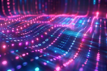 Digital Binary Technology Background created with Generative AI