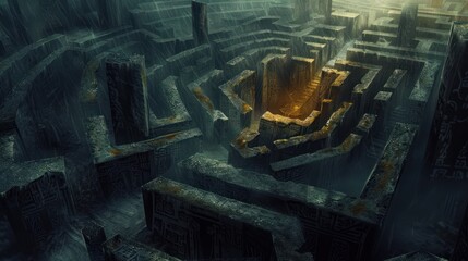 Center of complex maze