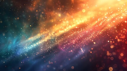 Wall Mural - Shimmering Cosmic Enigma Vibrant Interstellar Odyssey Against Swirling Galactic Backdrop