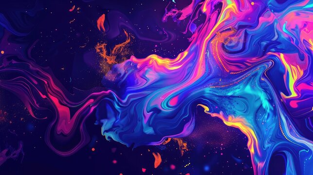 Dreamlike Nebula Colorful Flow Patterns
