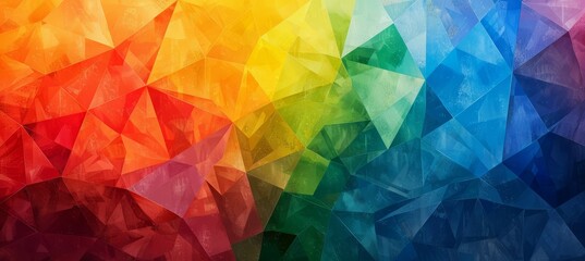 Wall Mural - Grunge triangle polygon pattern background. LGBT pride gender equality wallpaper. Generative AI technology.	
