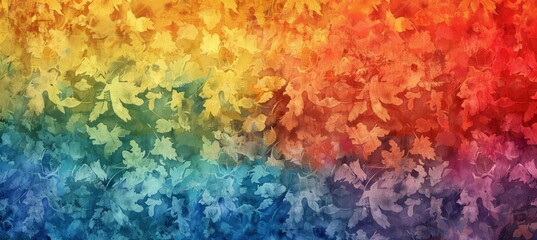 Abstract colorful floral pattern texture background. LGBT pride gender equality concept. Generative AI technology.	
