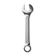 © narak0rn - Shiny metal wrench isolated on transparent background. Perfect for projects related to tools, construction, and mechanical work.