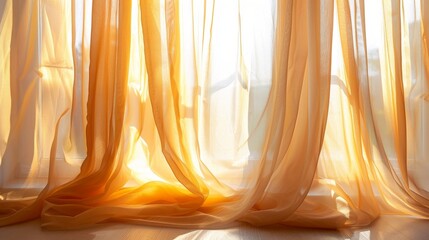 Canvas Print - yellow curtain with alpha channel