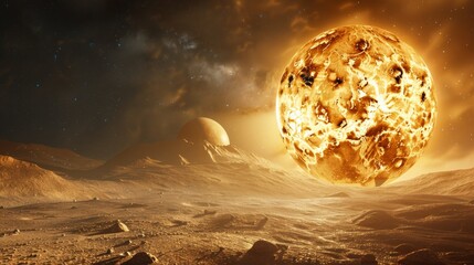 Wall Mural - Planet Venus with a Thick Atmosphere