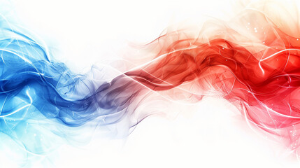 background with red and blue light waves on white top and bottom, Ai Generated images