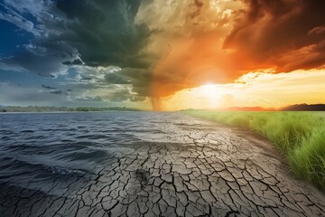 Wall Mural - clouds over the desert