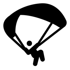 Poster - paragliding glyph icon