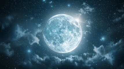 Canvas Print - The Full Moon that Shines Bright 