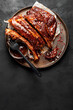© bit24 - Grilled and smoked ribs with barbeque sauce.