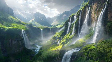 Wall Mural - A mountainous landscape pic