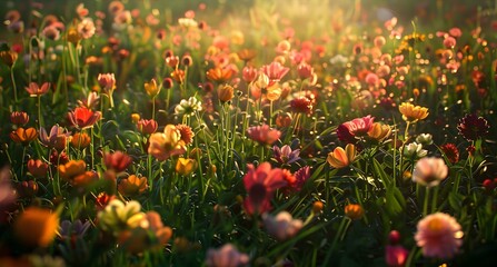 Poster - A meadow rare flowers image