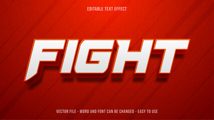 Wall Mural - Fight editable text effect 3d style