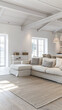 © JuanM - Minimalist living room interiors in neutral tones and natural lighting.