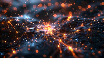 Sticker - dynamic artificial intelligence visualization with glowing neural networks
