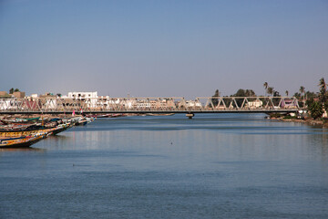 Wall Mural - View of the river of Saint-Louis, Senegal, West Africa