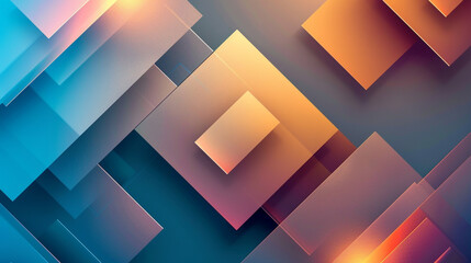 abstract background with line background with diamond and triangle square 3d shapes.