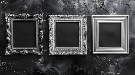 Elegant Silver Framed Backdrop for Black and White Photography