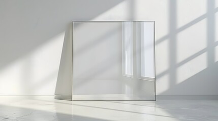 Poster - Transparent Acrylic Frame for Contemporary Photo Display in Minimal Studio Setting