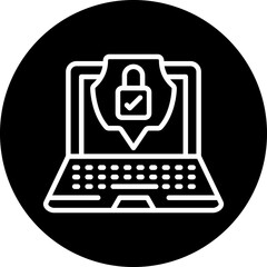 Sticker - Laptop Security Icon Style