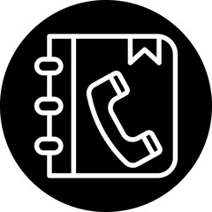 Sticker - Phone Book Icon Style