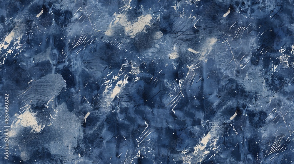 Seamless pattern of vintage denim washes with whiskering and creasing ...