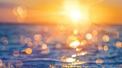 Emphasize the magical allure of summer sunsets with a stock photo featuring a bokeh abstract blurred background.