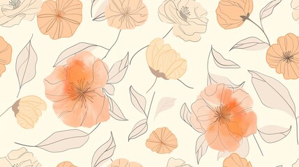 Naklejka na meble Seamless pastel colored floral and bicolor patterns for fabrics, curtains, bed sheets, tablecloths, and for printing on clothing.